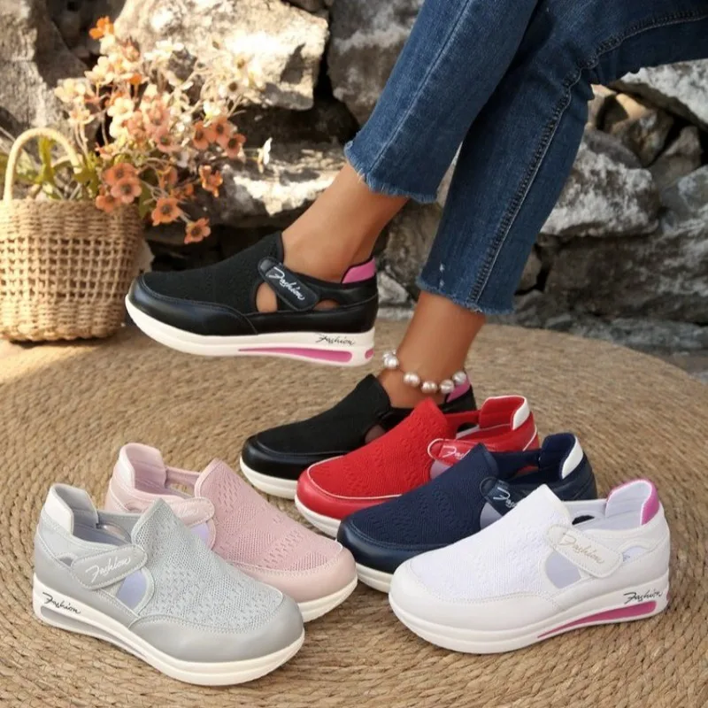 Velcro Hook Loop - Женские слипоны на платформе с закрытым