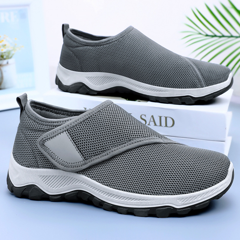 Velcro Hook Loop - Новые летние мужские сетчатые кроссовки 2026