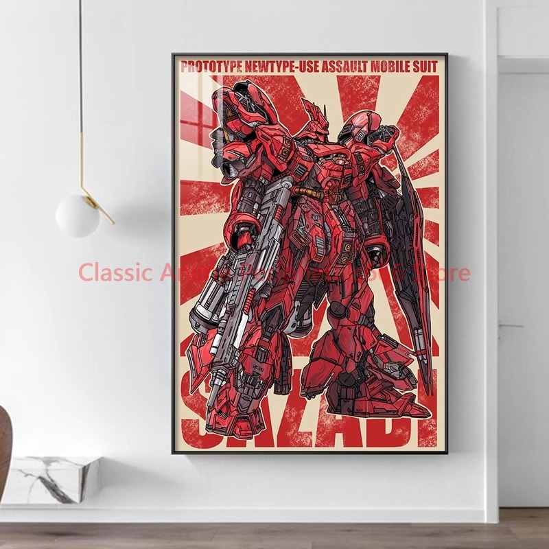 Bandai Gundam Hg - Настенная картина в ретро стиле Gundam,