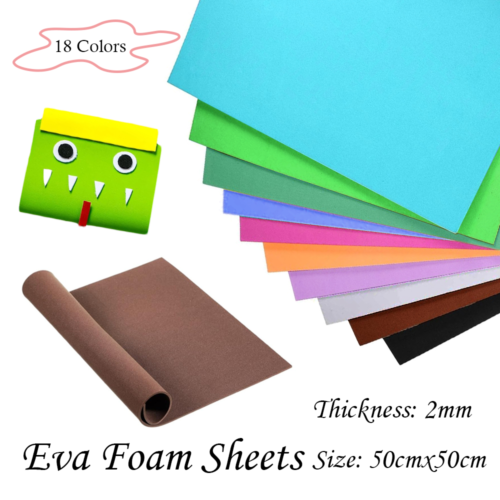 Eva Foam Sheet - 18 цветов толщиной 2 мм, красочные