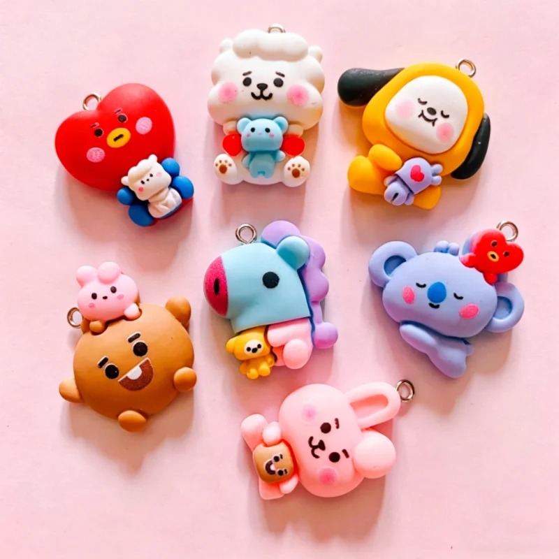 100 шт. смоляных шармов BT21 д – обзор и цена Cosplay Prop Making